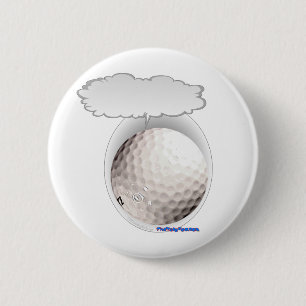 Badge Rond 5 Cm Boule de golf parlante