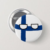 Badge Rond 5 Cm Boule de la Finlande (Devant & derrière)