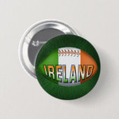 Badge Rond 5 Cm Boule de rugby de l'Irlande (Devant & derrière)