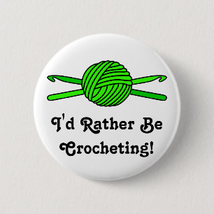 Badge Rond 5 Cm Boule de vert de chaux des crochets de fil et de
