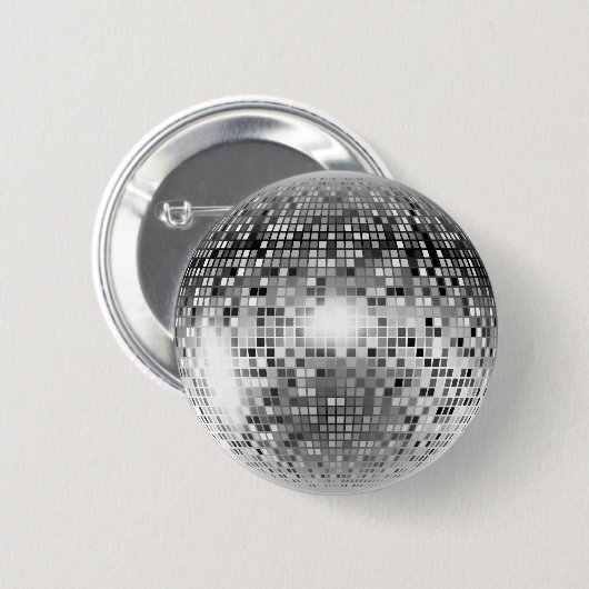 Badge Rond 5 Cm Boule Disco (Devant & derrière)