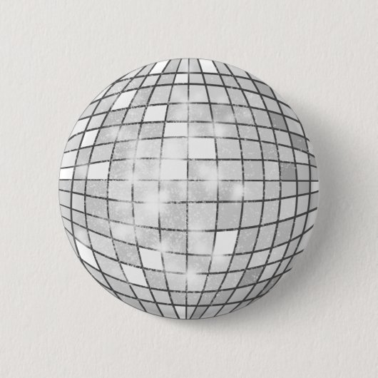 Badge Rond 5 Cm Boule Disco (Devant)