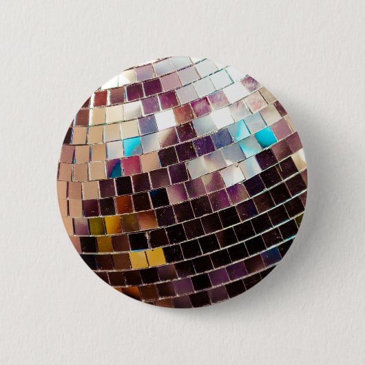 Badge Rond 5 Cm Boule Disco (Devant)