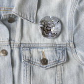 Badge Rond 5 Cm Boule Disco En Miroir 1 (En situation)