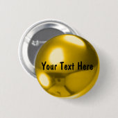 Badge Rond 5 Cm Boule d'or personnalisable (Devant & derrière)