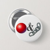Badge Rond 5 Cm Boule et chaîne (Devant & derrière)