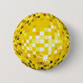 Badge Rond 5 Cm Boule Gold Disco (Devant)