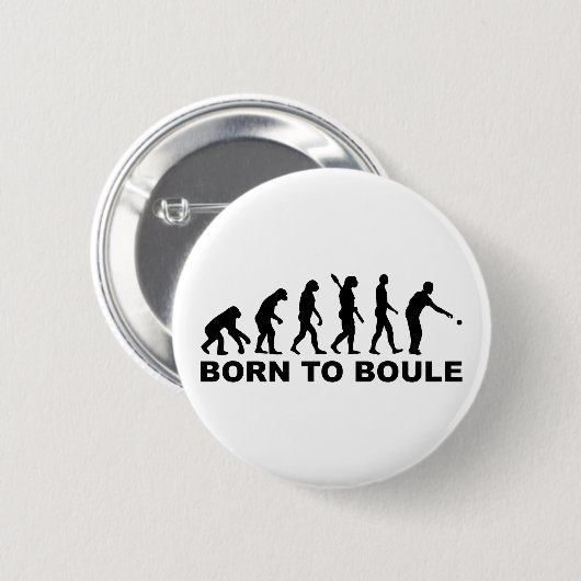 Badge Rond 5 Cm Boule Petanque d'évolution (Devant & derrière)