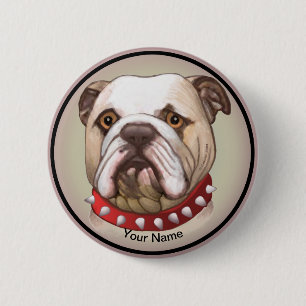 Badge Rond 5 Cm Bouledogue