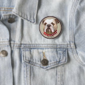 Badge Rond 5 Cm Bouledogue (En situation)