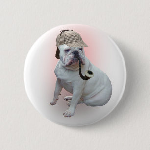 Badge Rond 5 Cm Bouledogue anglais