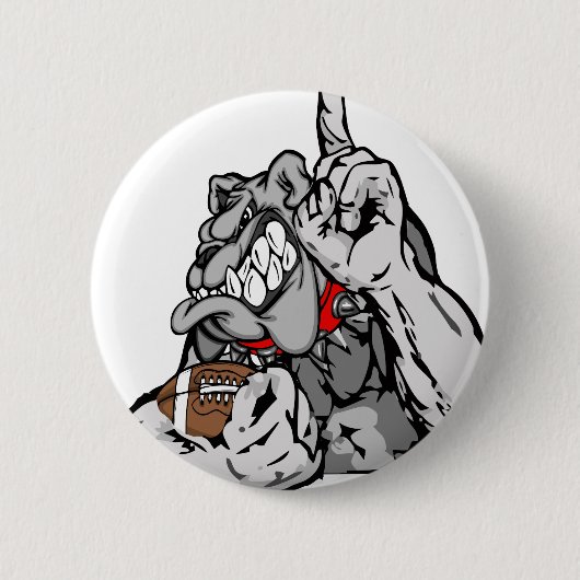 Badge Rond 5 Cm bouledogue du football (Devant)