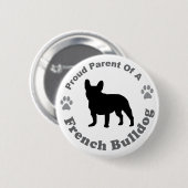 Badge Rond 5 Cm Bouledogue français (Devant & derrière)