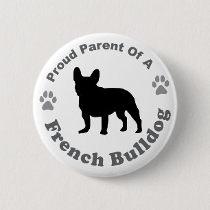 Badge Rond 5 Cm Bouledogue français