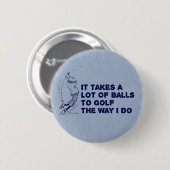 Badge Rond 5 Cm Boules de golf (Devant & derrière)