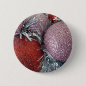 Badge Rond 5 Cm Boules de Noël (Devant)
