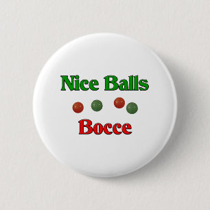 Badge Rond 5 Cm Boules gentilles. Bocce