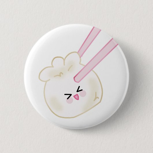 Badge Rond 5 Cm boulette et bouton de baguettes (Devant)