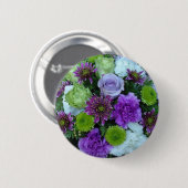Badge Rond 5 Cm Bouquet d'Alma Fleurit Violet (Devant & derrière)