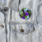 Badge Rond 5 Cm Bouquet d'Alma Fleurit Violet (En situation)