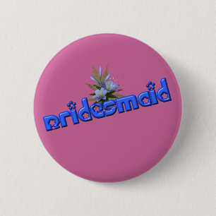 Badge Rond 5 Cm Bouquet de fleurs de Bridesmaid