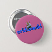 Badge Rond 5 Cm Bouquet de fleurs de Bridesmaid (Devant & derrière)