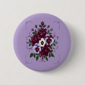 Badge Rond 5 cm Bouquet de Violettes (Devant)