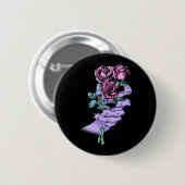 Badge Rond 5 Cm Bouquet gothique (Devant & derrière)