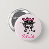 Badge Rond 5 Cm Bouquet nuptiale simplement adorable (Devant & derrière)