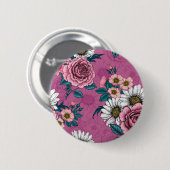 Badge Rond 5 Cm Bouquets 2 été (Devant & derrière)