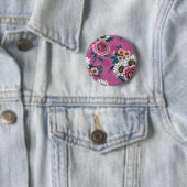 Badge Rond 5 Cm Bouquets 2 été (En situation)
