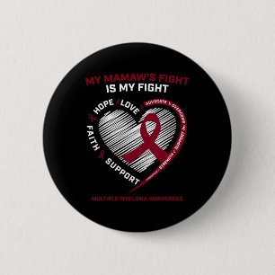 Badge Rond 5 Cm Bourgogne Cancer du Sang Mamaw Lutter contre le my