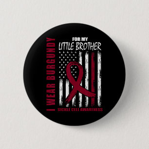 Badge Rond 5 Cm Bourgogne Petite Frère Sensibilisation aux cellule