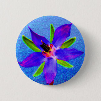 Badge Rond 5 Cm Bourrache psychédélique