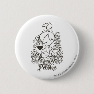 Badge Rond 5 Cm Bourreau des coeurs B&W de PEBBLES™