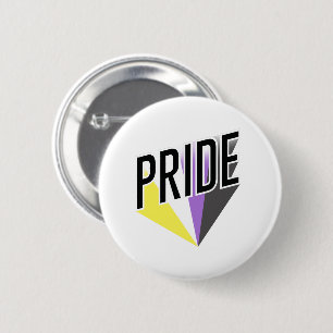 Badge Rond 5 Cm Bourse de fierté non binaire