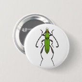 Badge Rond 5 Cm Bousier vert (Devant & derrière)