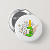 Badge Rond 5 Cm bouteille de vin (Devant & derrière)