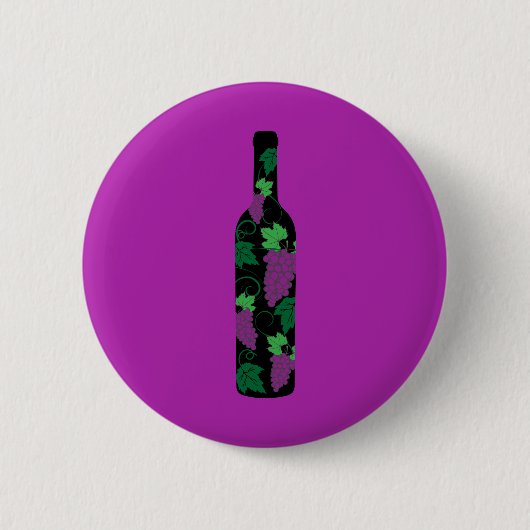 Badge Rond 5 Cm Bouteille de vin foncé (Devant)