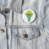 Badge Rond 5 Cm Bouteille d'huile d'olive (En situation)