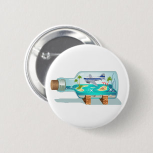 Badge Rond 5 Cm Bouteille souvenir de dessin