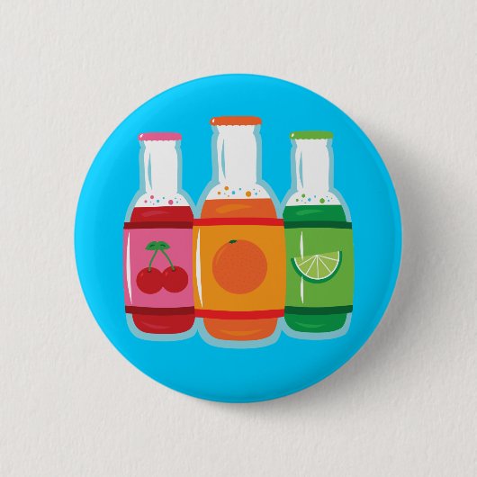 Badge Rond 5 Cm Bouteilles de soda (Devant)