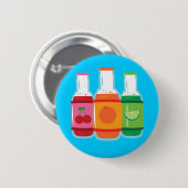 Badge Rond 5 Cm Bouteilles de soda (Devant & derrière)