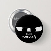 Badge Rond 5 Cm Bouton 100% NINJA (Devant & derrière)