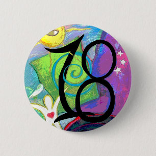 Badge Rond 5 Cm Bouton 18
