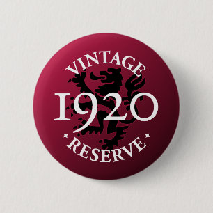 Badge Rond 5 Cm Bouton 1920 vintage de Pinback de réservation