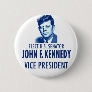 Badge Rond 5 Cm Bouton 1956 de campagne de sénateur VP de JFK Joh