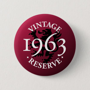 Badge Rond 5 Cm Bouton 1963 vintage de Pinback de réservation