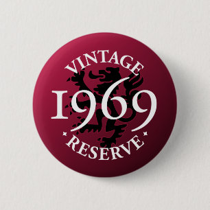 Badge Rond 5 Cm Bouton 1969 vintage de Pinback de réservation