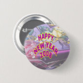 Badge Rond 5 Cm Bouton 2008 (Devant & derrière)